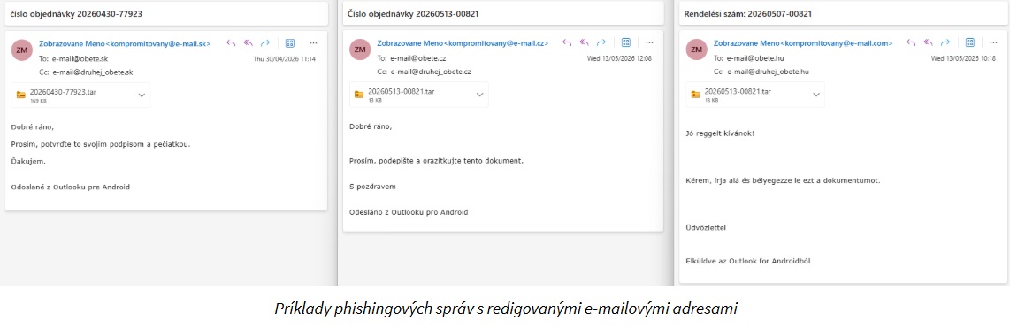 Phishingový email Agent Tesla
